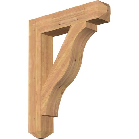 Ekena Millwork Funston Craftsman Smooth Bracket, Western Red Cedar, 5 1/2"W x 30"D x 38"H BKT06X30X38FST04SWR